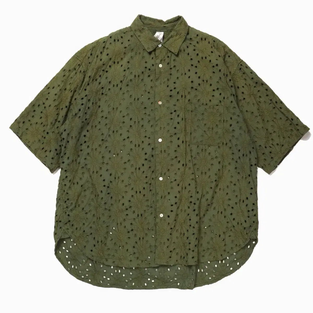 Niche. Flower Lace S/S Open Collar Shirt